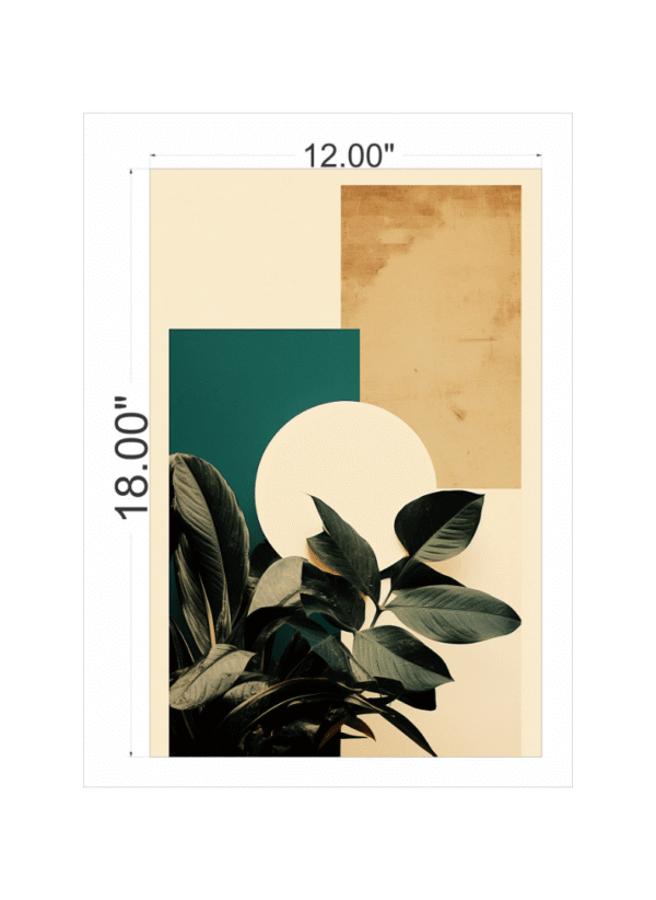 Modern Nature & Geometry Framed Art Print – Botanical Minimalist Wall Decor (12x18 inches), canvas framed art - Image 5