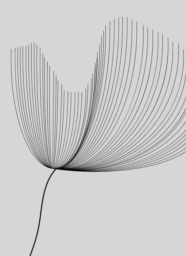 Abstract Ginkgo Leaf Line Art – Set of 3 Minimalist Canvas Wall Frames (12x18)inch - Image 7