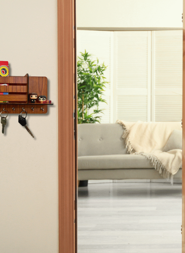 Kufi Studio Wall Mounted Key Holder Organizer  (10x5 Inch) - Image 8