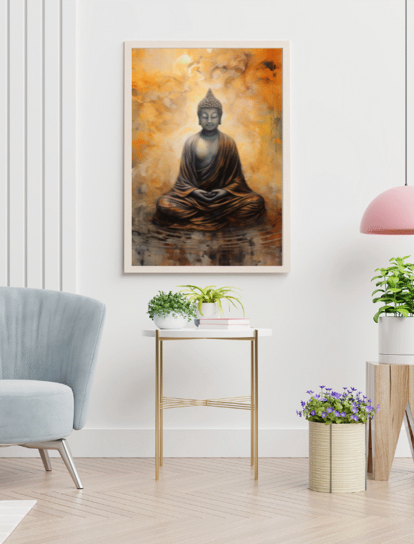 ufi Studio Buddha Art Canvas Painting Wall Painting for Living Room & Bedroom, Home Decor Art, 13X17 inches | Meditation Spaces - Image 5